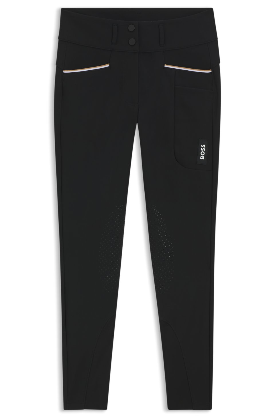 Equestrian high-waisted breeches with knee grip