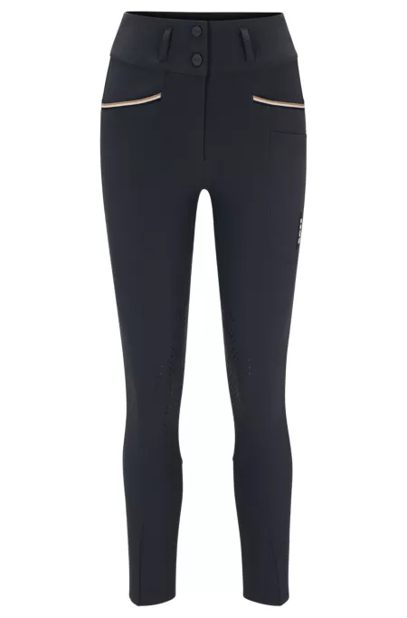 Equestrian high-waisted breeches with knee grip