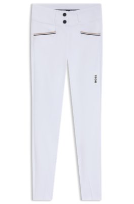 Equestrian high-waisted breeches with knee grip