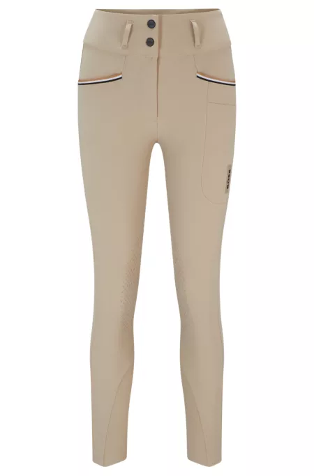 Equestrian high-waisted breeches with knee grip