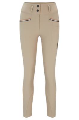 Equestrian high-waisted breeches with knee grip 1