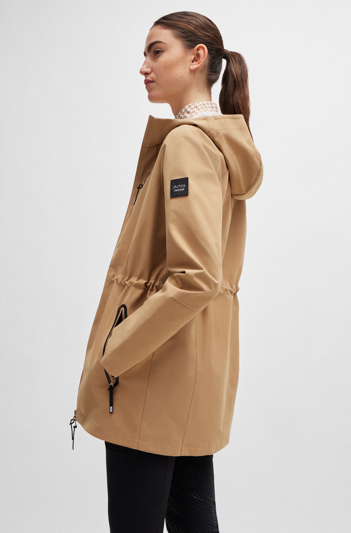 BOSS - Equestrian hardshell parka jacket with water BOSS - Equestrian hardshell parka jacket with water