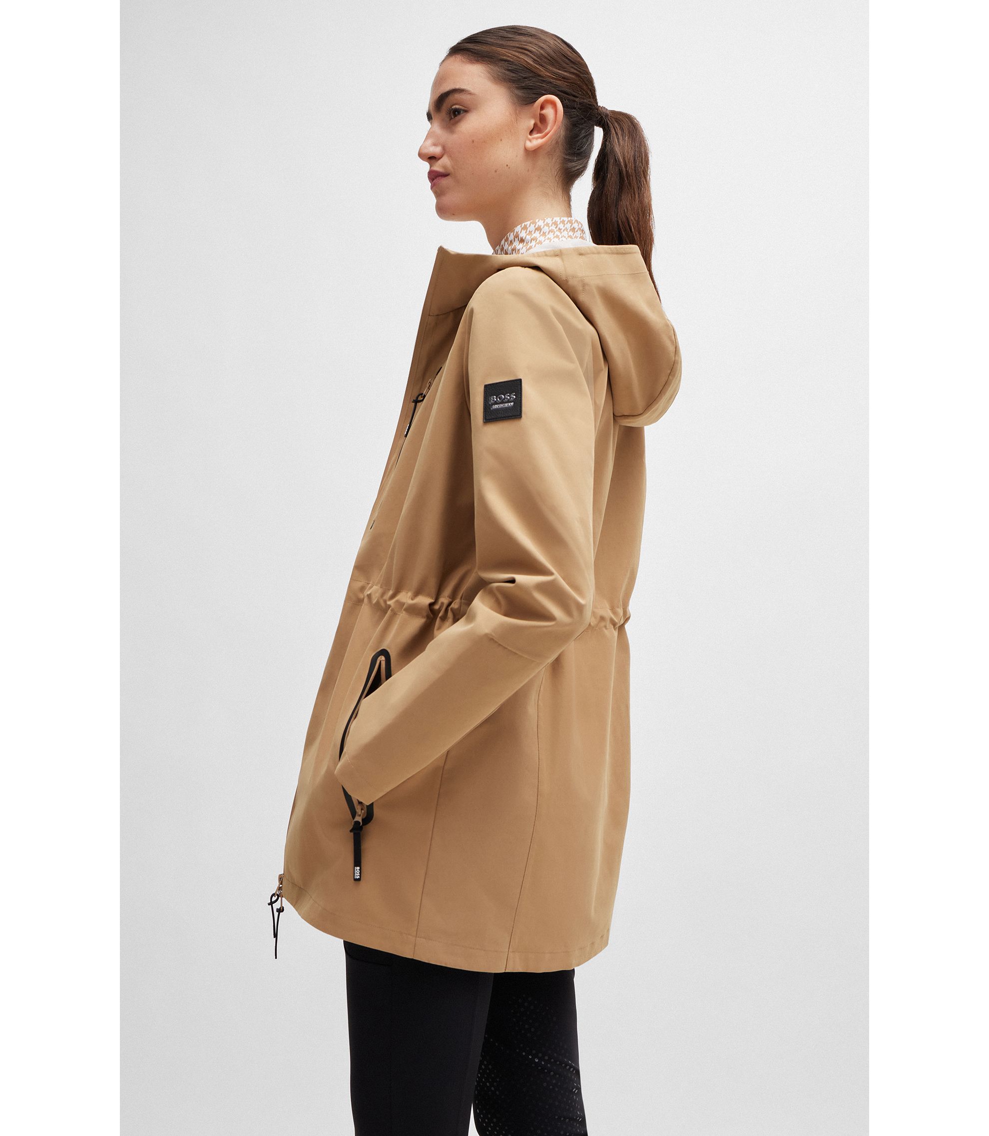 BOSS Reitsport-Parka mit wasserabweisendem Finish Beige - Main Image