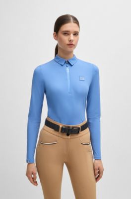 Reitsport-G&uuml;rtel aus geflochtenem Leder, Schwarz