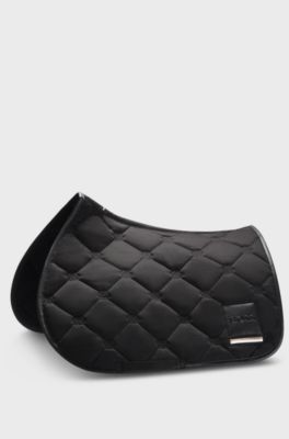 Equestrian jumping saddle pad with Double B monograms, Black
