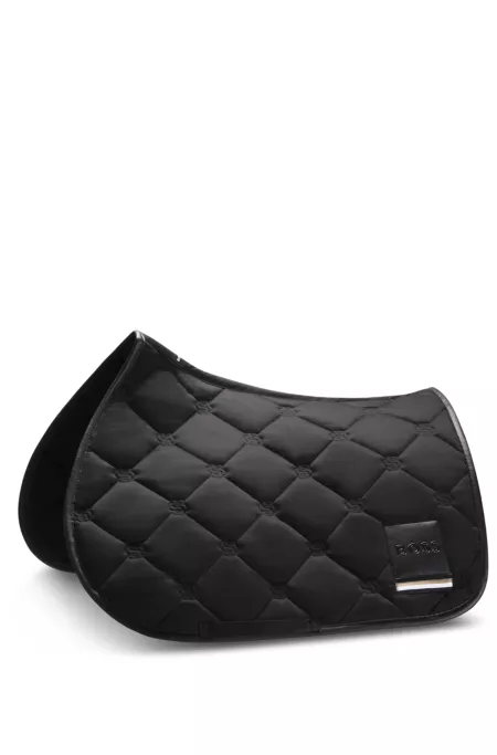 Equestrian jumping saddle pad with Double B monograms