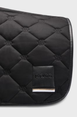 Equestrian jumping saddle pad with Double B monograms, Black