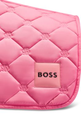 Equestrian jumping saddle pad with Double B monograms, Pink