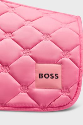 Equestrian jumping saddle pad with Double B monograms, Pink