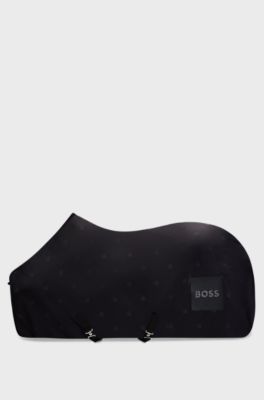 Equestrian fleece rug with Double B monograms, Black