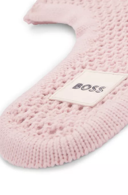 Equestrian crochet fly veil with logo patch