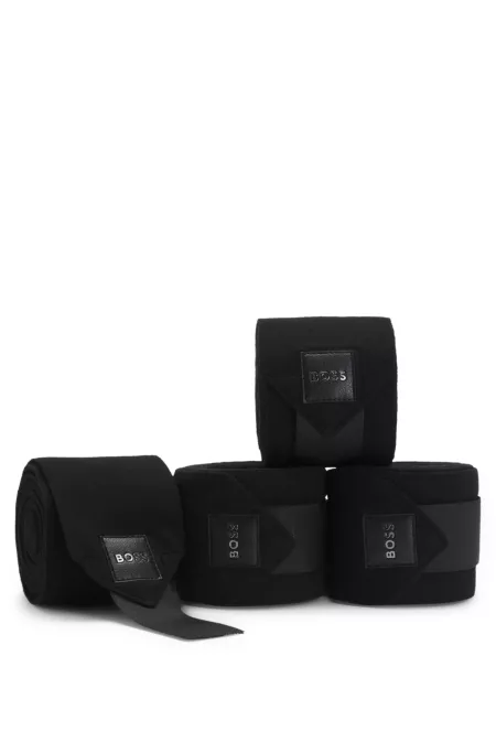 Equestrian bandages with riptape fastening