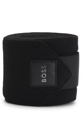 Equestrian bandages with riptape fastening, Black