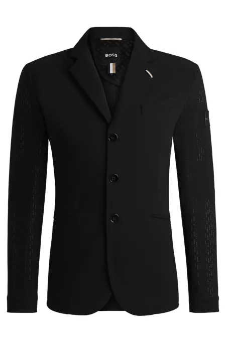Equestrian show jacket in perforated material
