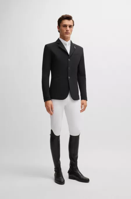 Equestrian show jacket in perforated material