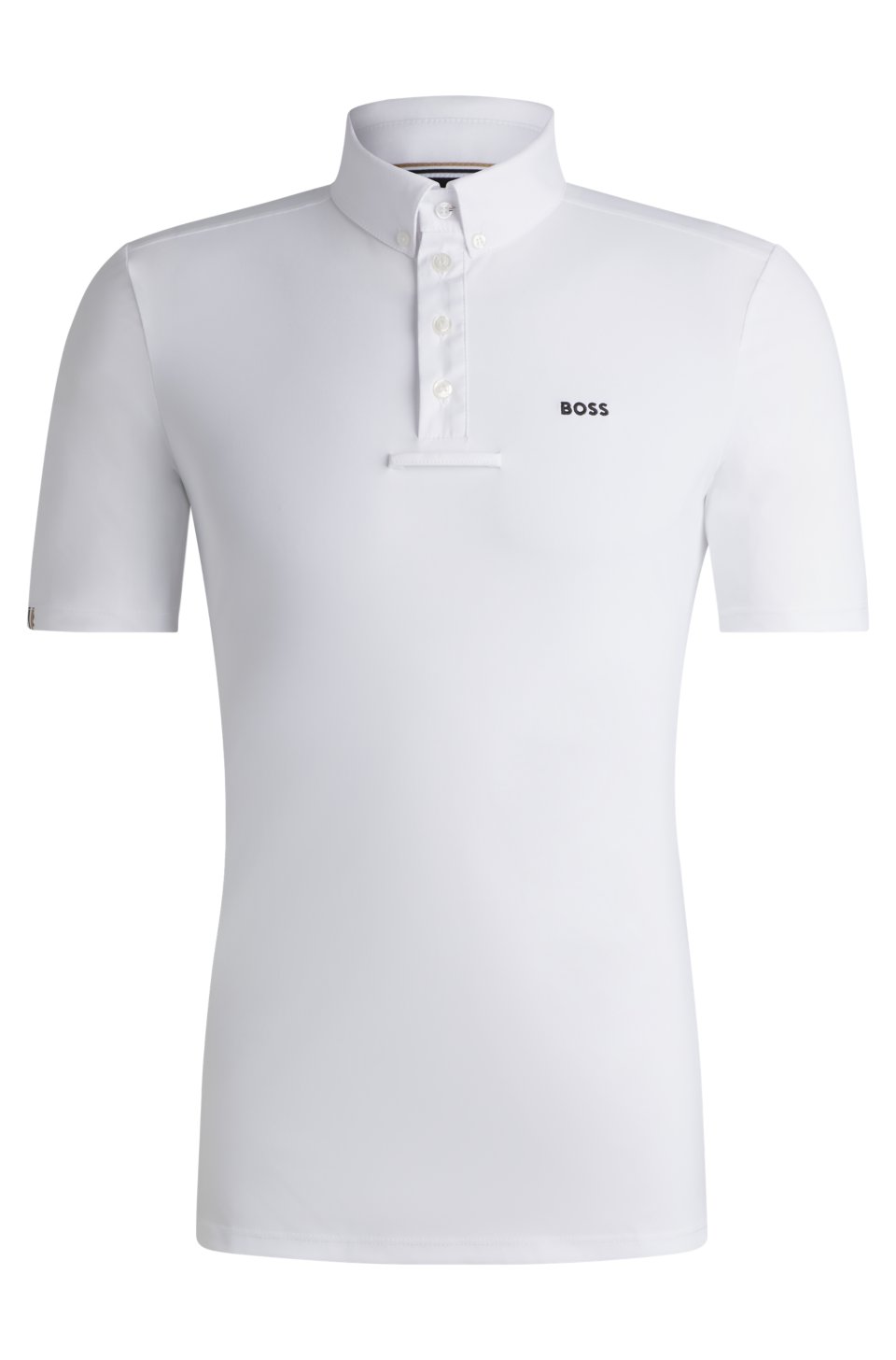Equestrian show shirt in stretch piqué