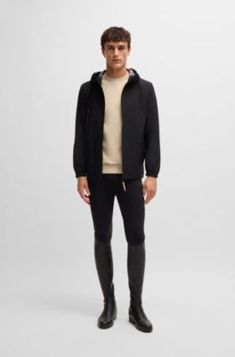 Pull d&rsquo;&eacute;quitation en coton stretch italien, Beige clair