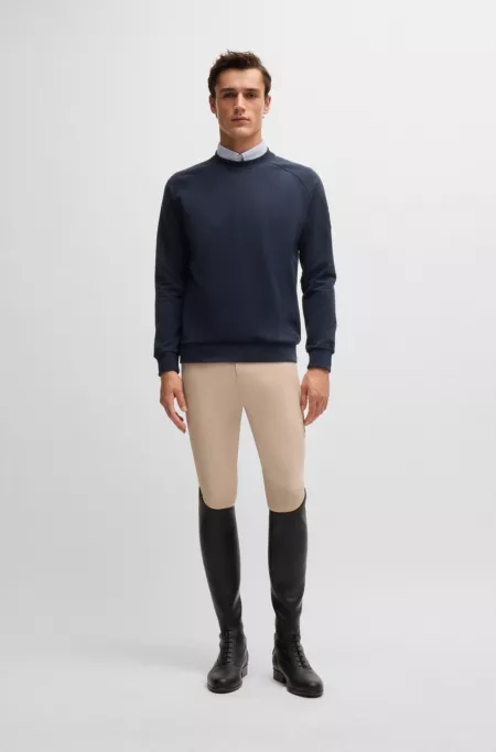 Equestrian sweater in Italian stretch cotton