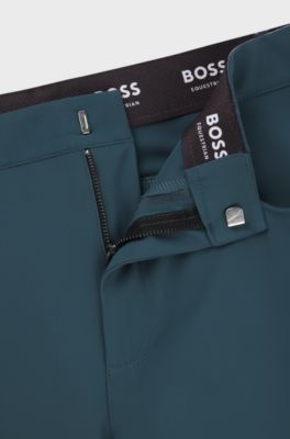 Equestrian knee-grip breeches with four-way stretch, Blue