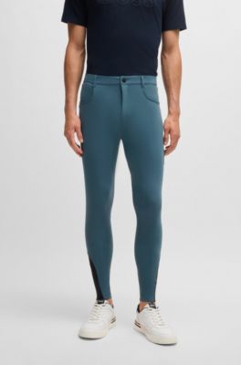 Pantalon d&rsquo;&eacute;quitation extensible agrippant au niveau des genoux, Bleu