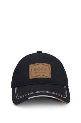 Reitsport-Cap mit Logo-Aufn&auml;her im Retro-Look, Schwarz