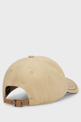 Equestrian cap with retro-inspired logo patch, Light Beige
