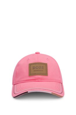 Reitsport-Cap mit Logo-Aufn&auml;her im Retro-Look, Pink