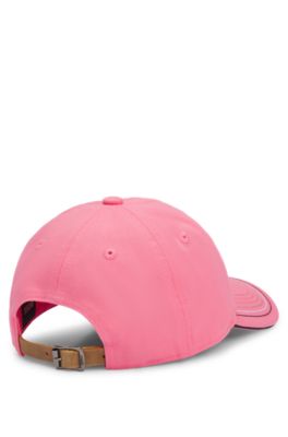 Reitsport-Cap mit Logo-Aufn&auml;her im Retro-Look, Pink