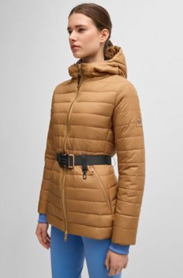 Equestrian webbing belt with glove hook, Black