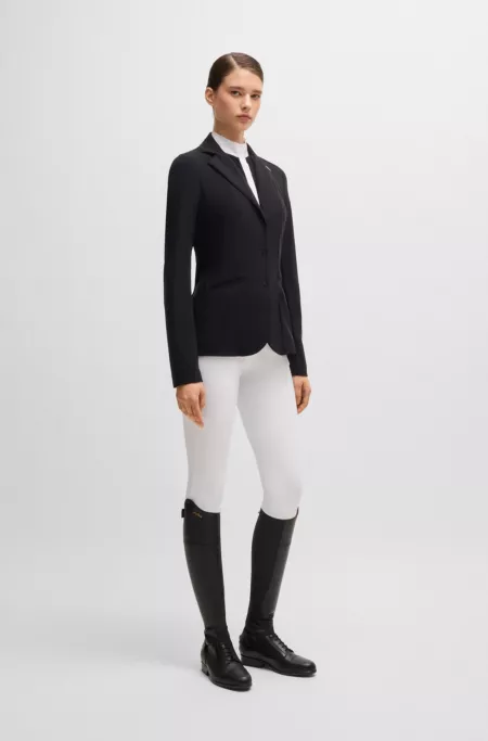 Equestrian show blouse with four-way stretch