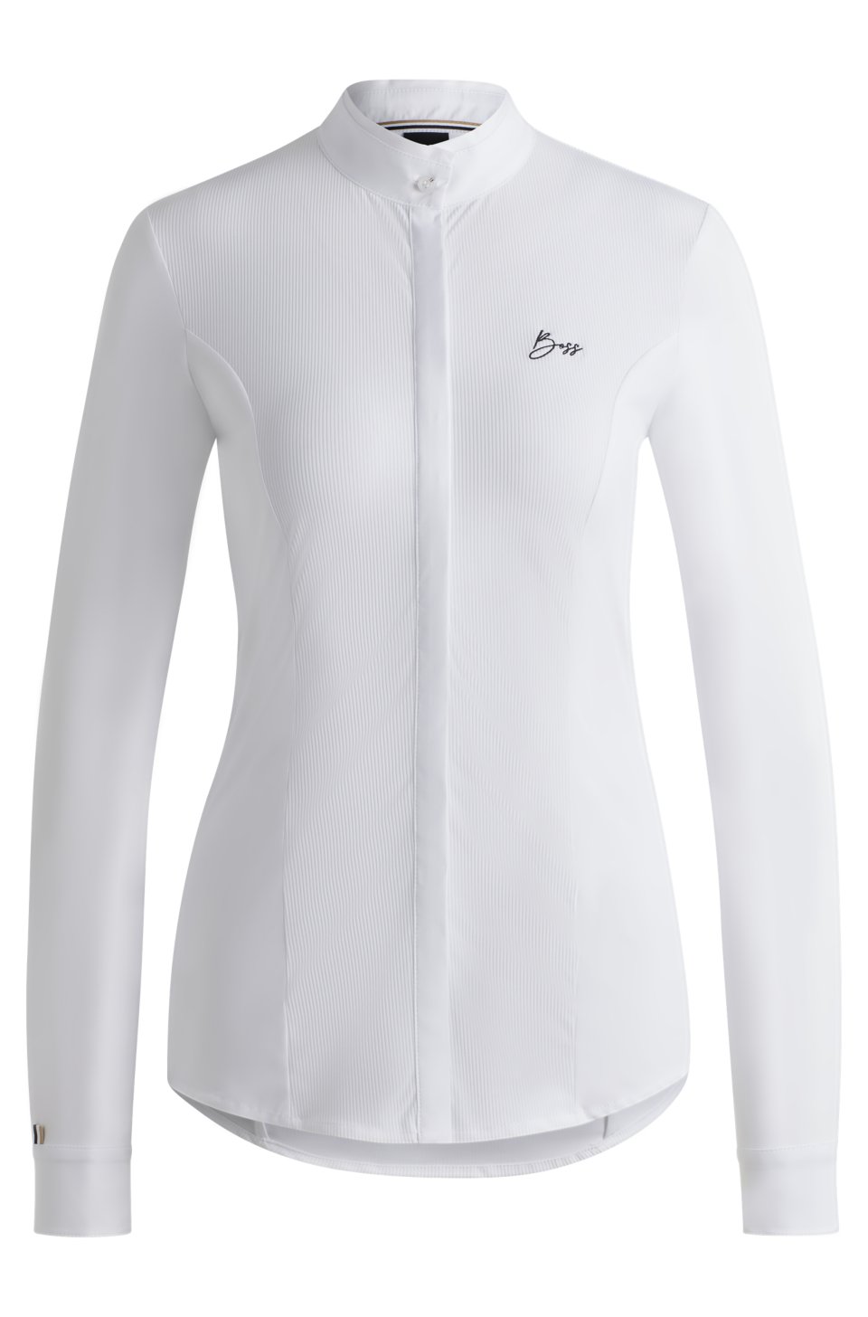 Equestrian show blouse with four-way stretch