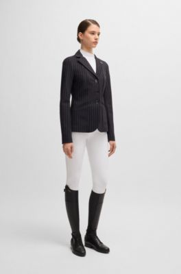 Equestrian show blouse with four-way stretch, White