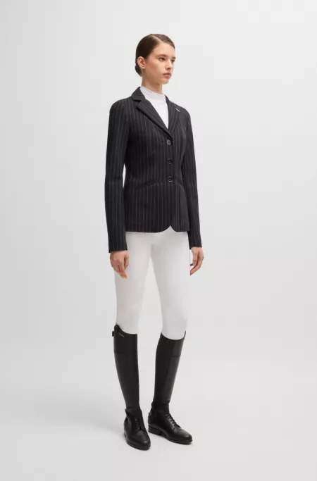 Equestrian show blouse with four-way stretch