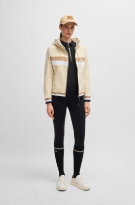 Equestrian training shirt in stretch piqu&eacute;, Black