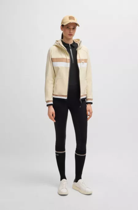 Equestrian training shirt in stretch piqué
