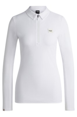 Equestrian training shirt in stretch piqué