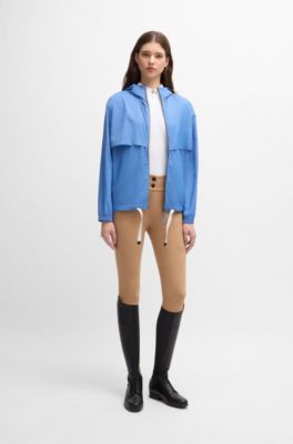 Equestrian training shirt in stretch piqu&eacute;, White