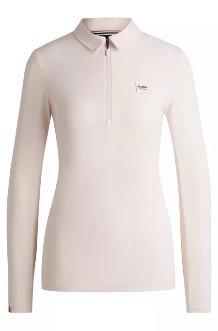 Equestrian training shirt in stretch piqué