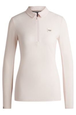 Equestrian training shirt in stretch piqué