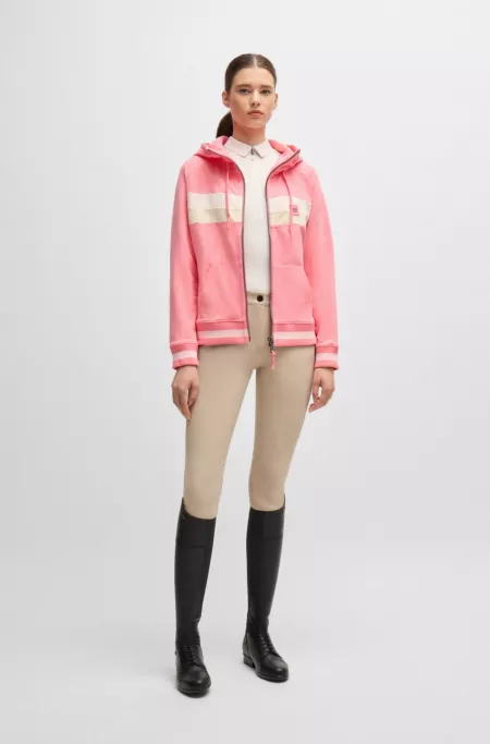 Equestrian training shirt in stretch piqué
