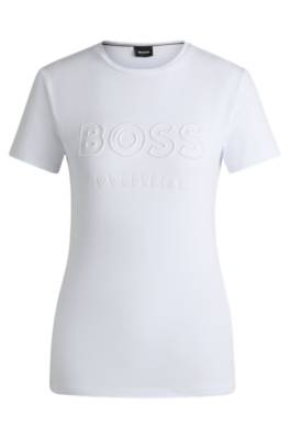 Equestrian stretch-cotton T-shirt with embroidered logo 1