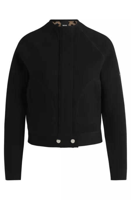 Equestrian cardigan with concealed closure