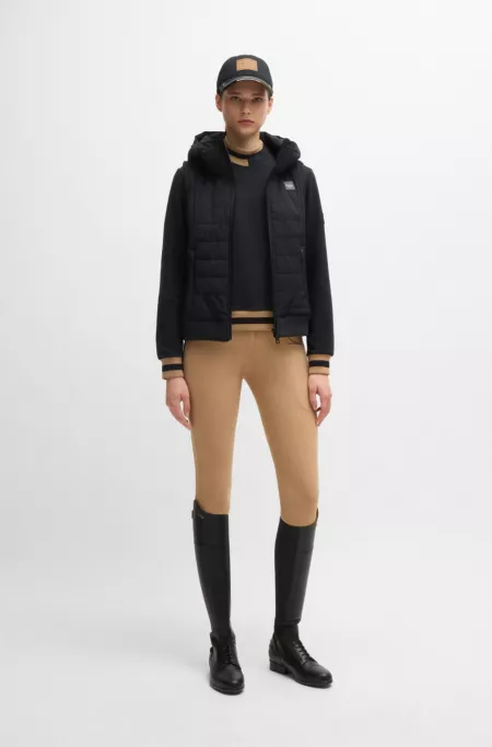 Equestrian sweater in Italian stretch cotton