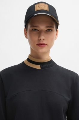 Equestrian sweater in Italian stretch cotton, Black