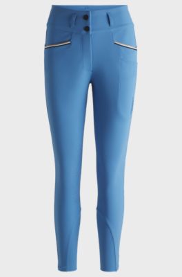 Equestrian full-grip breeches with four-way stretch, Blue