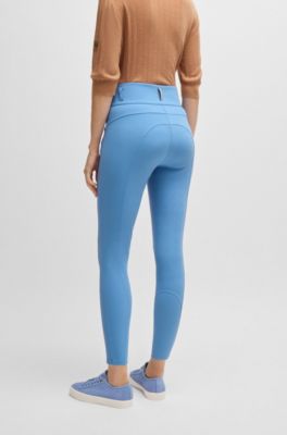 Equestrian full-grip breeches with four-way stretch, Blue