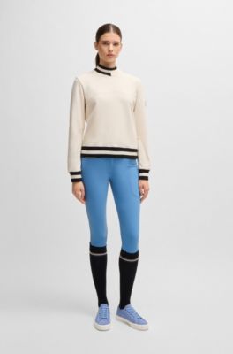Reitsport-Hose mit griffigem Kniebesatz und Vier-Wege-Stretch, Blau