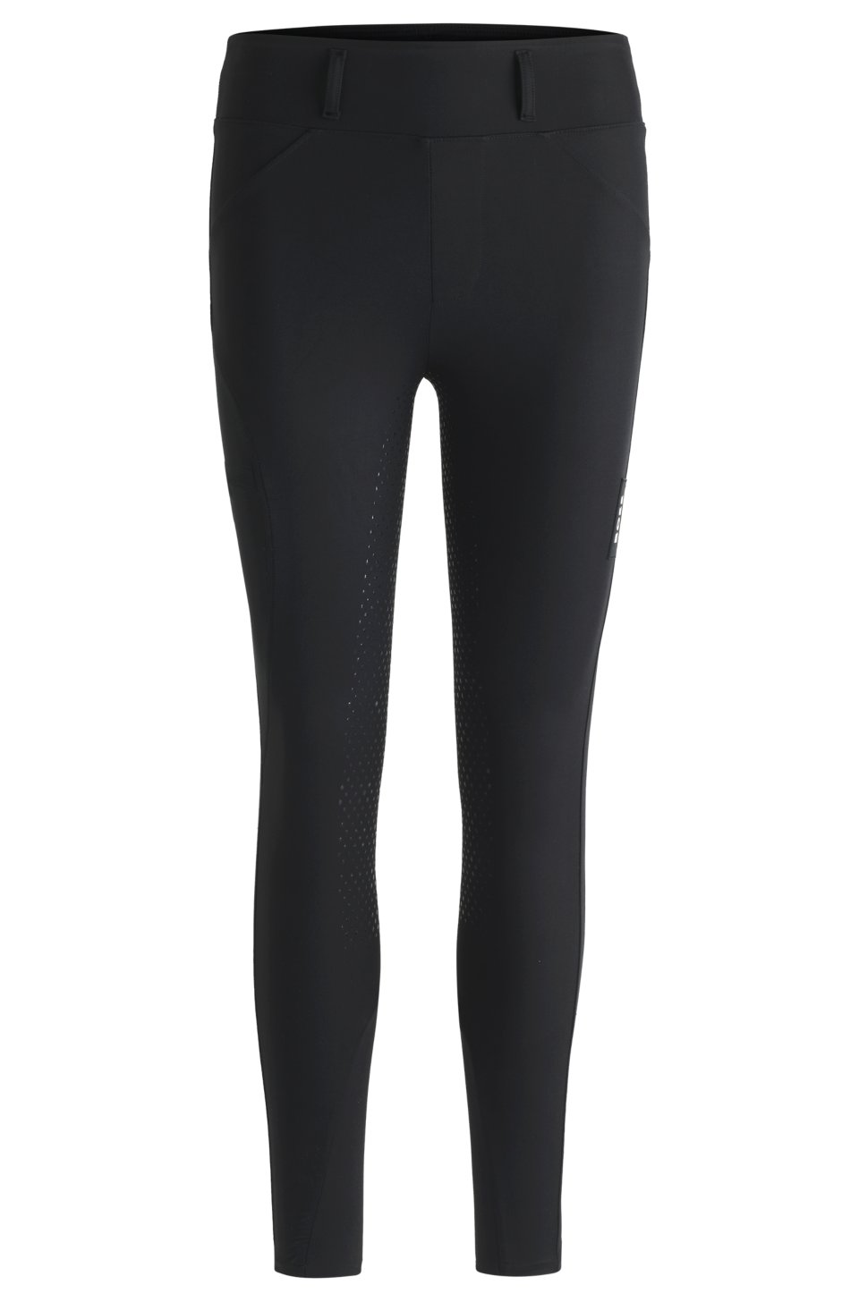 Equestrian full-grip breeches with four-way stretch