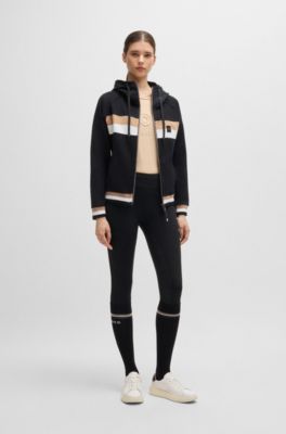 Equestrian full-grip breeches with four-way stretch, Black