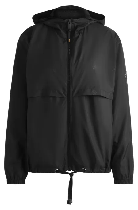 Equestrian waterproof rain jacket with Double B monogram motif